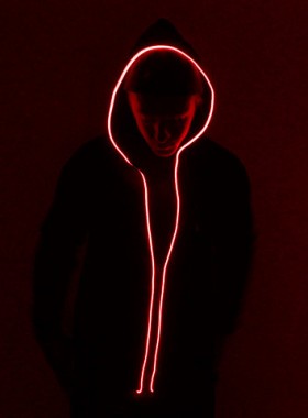 Light Up El Wire Hoodie – Festival Clothing