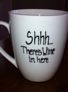 Shhh…There’s Wine In Here Coffee Mug