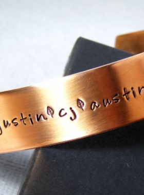 Personalized Bracelet – Hand Stamped Cuff Bracelet
