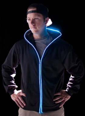 Light Up El Wire Hoodie – Festival Clothing